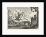 Italian landscape with face on a city, Willem van de Lande by Adriaen van Nieulandt I