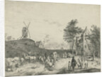 Village with inn and windmill, S. Le Masurier by Jan Brueghel II