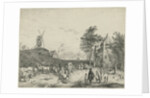 Village with inn and windmill, S. Le Masurier by Jan Brueghel II