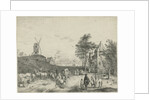 Village with inn and windmill, S. Le Masurier by Jan Brueghel II