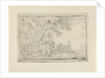 Arcadian landscape with a shepherd at a well by Simon Klapmuts