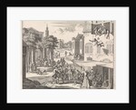 Child is thrown out the window because it refuses to serve Mass by Jan Luyken