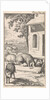 Sancho sleeping in a pig trough in front of a farm by Pieter Mortier
