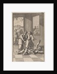 Mahomed falls into raptures at the feet of his wife Kadiga by Timotheus ten Hoorn