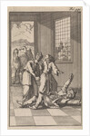 Mahomed falls into raptures at the feet of his wife Kadiga by Timotheus ten Hoorn