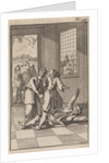 Mahomed falls into raptures at the feet of his wife Kadiga by Timotheus ten Hoorn
