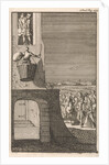 Don Clarazel is lifted in a laundry basket by Nathanael Holbeex
