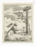 Personified soul for a cross on a hill by Pieter Arentsz II