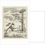 Personified soul for a cross on a hill by Pieter Arentsz II