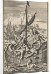 Pietro Ciacconne wins a boat from the people of Leiden, 1574 by Jan Luyken