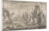 Battleship between Turkish warships and the ships of the Knights of Malta by Johann David Zunnern