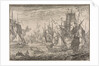 Battleship between Turkish warships and the ships of the Knights of Malta by Johann David Zunnern