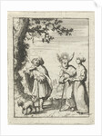 Personified soul in conversation with Meat and a blind by Pieter Arentsz II