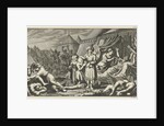 King of Ormus attacked and slain in a tent camp by Jan Luyken