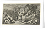 King of Ormus attacked and slain in a tent camp by Jan Luyken