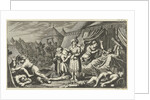King of Ormus attacked and slain in a tent camp by Jan Luyken