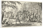 Monkeys attack a coach by Jan Luyken