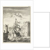 Conquest of Damietta and sailing on the chain by Jan Luyken