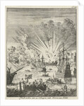 Sea Battle between Dutch and Spanish ships off the coast of Goa India by Jan Luyken