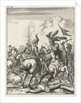 Emperor Conrad III cleaves in a cavalry skirmish a Saracen by Timotheus ten Hoorn