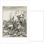 Emperor Conrad III cleaves in a cavalry skirmish a Saracen by Timotheus ten Hoorn