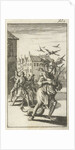 Sin chased by three men by Abraham Boekholt