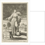 Woman with burning bosom looks skyward by Pieter Arentsz II