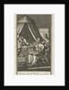 Figures praying at the bed of a patient by Barent Bos