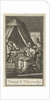 Figures praying at the bed of a patient by Barent Bos