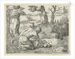 Simson find honey in the dead lion by Cornelis Massijs