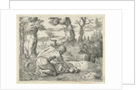 Simson find honey in the dead lion by Cornelis Massijs