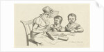 Woman and two children by Jacob Ernst Marcus