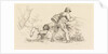 Study Sheet with a sleeping woman and an angler by Jacob Ernst Marcus