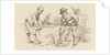 Study Sheet with wood Firewood-gatherer and a man with saw by Jacob Ernst Marcus
