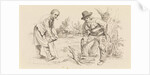 Study Sheet with wood Firewood-gatherer and a man with saw by Jacob Ernst Marcus
