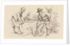 Study Sheet with wood Firewood-gatherer and a man with saw by Jacob Ernst Marcus
