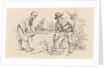 Study Sheet with wood Firewood-gatherer and a man with saw by Jacob Ernst Marcus