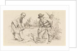Study Sheet with wood Firewood-gatherer and a man with saw by Jacob Ernst Marcus