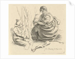 Milking woman by Jacob Ernst Marcus
