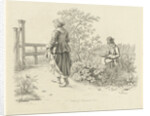 Artist and a peasant girl by Jacob Ernst Marcus