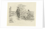 Artist and a peasant girl by Jacob Ernst Marcus