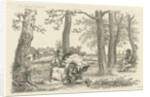 Figures among trees by Jacob Ernst Marcus