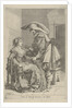 Man offers woman a coin by Cornelis Danckerts