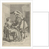 Man offers woman a coin by Cornelis Danckerts