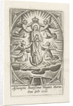 Maria on the crescent moon by Anonymous
