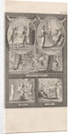 Sheet with five biblical scenes by Kuijper & van Vliet