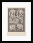 Sheet with five biblical scenes by Kuijper & van Vliet