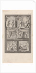 Sheet with five biblical scenes by Kuijper & van Vliet