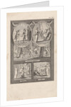 Sheet with five biblical scenes by Kuijper & van Vliet