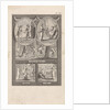 Sheet with five biblical scenes by Kuijper & van Vliet